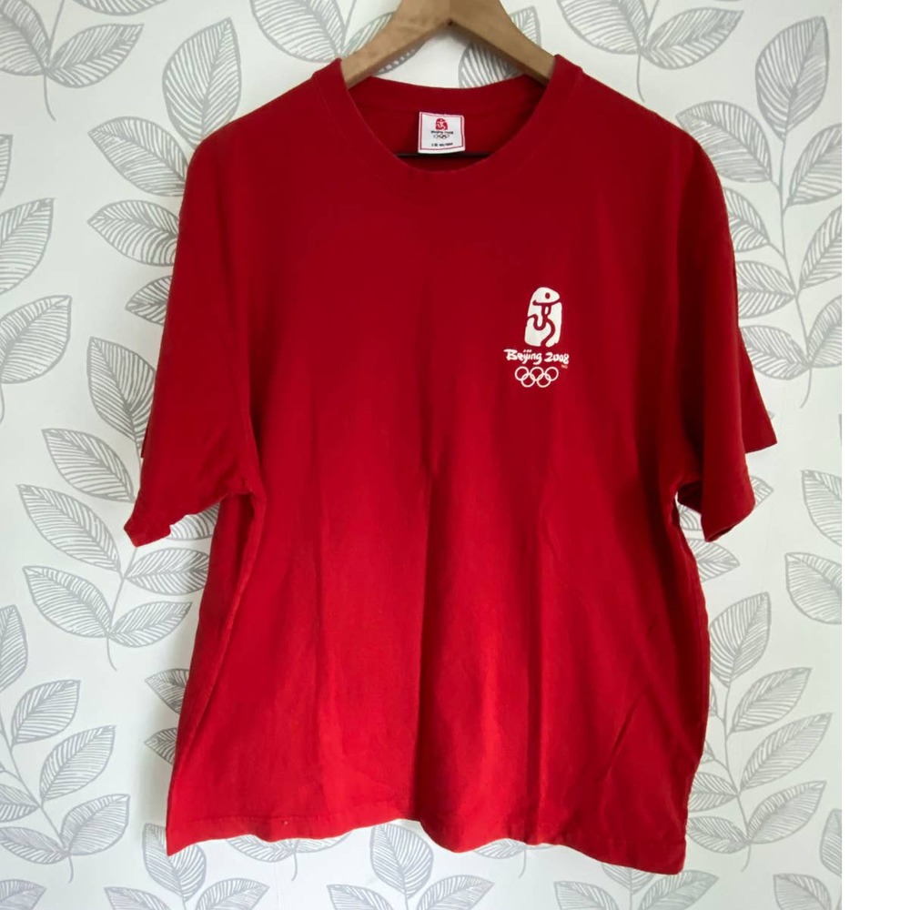 Official Olympic 2008 Beijing Red T-shirt, Size L